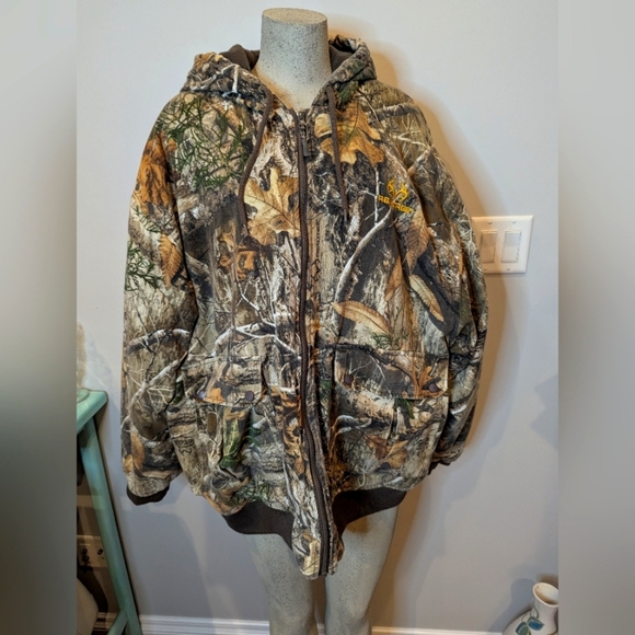 Real Tree Edge 3XL Bomber Jacket with hood, Men's size 3XL - Picture 1 of 11